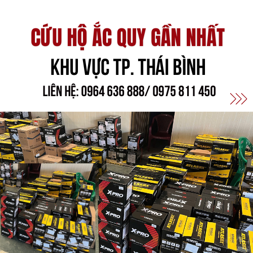 Cứu hộ ắc quy ô tô gần nhất: Khu vực Thành phố Thái Bình